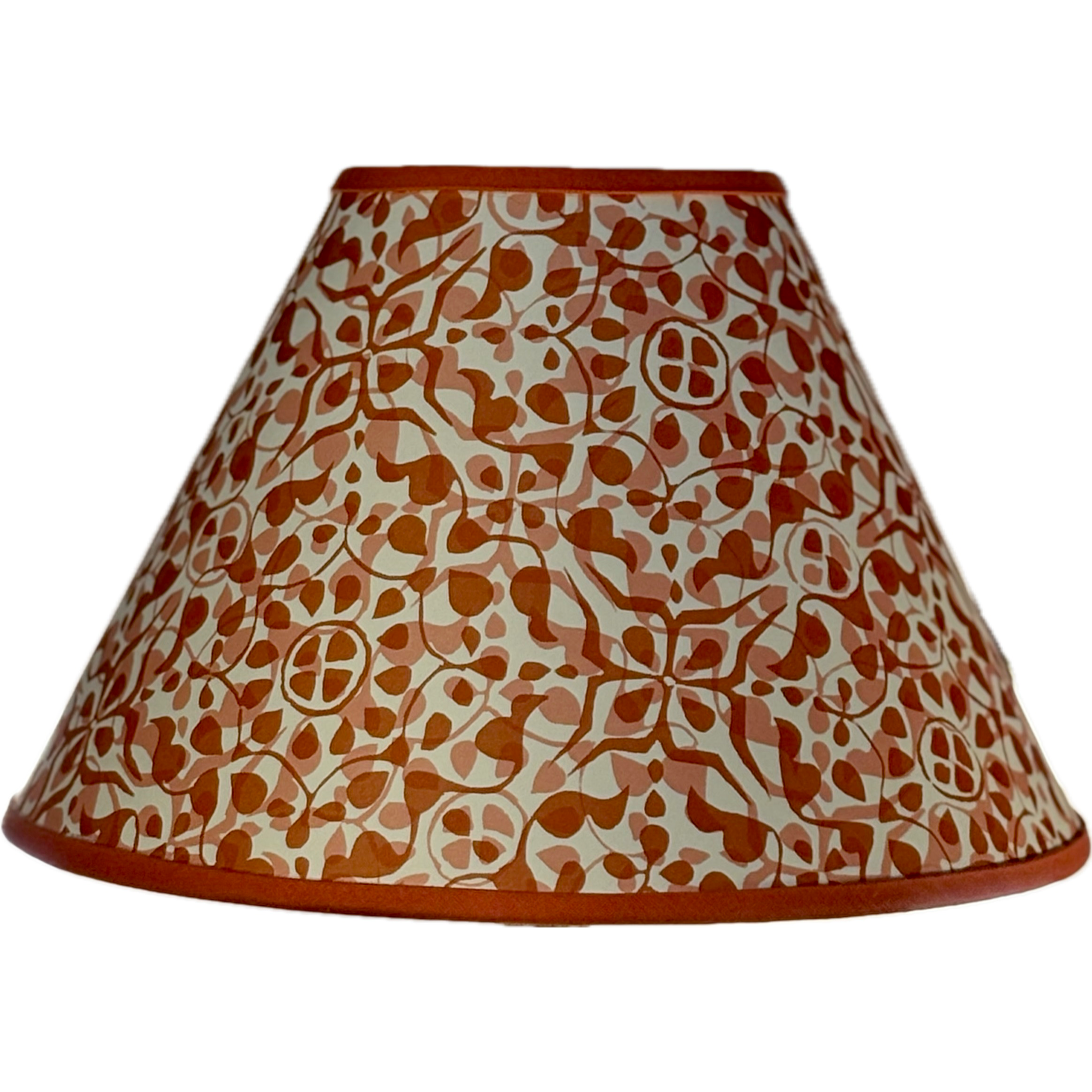 Cambridge Imprint swirly  10"/25cm tapered cone table lampshade