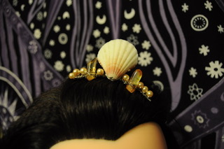 Crystal Quartz and Seashell Tiara