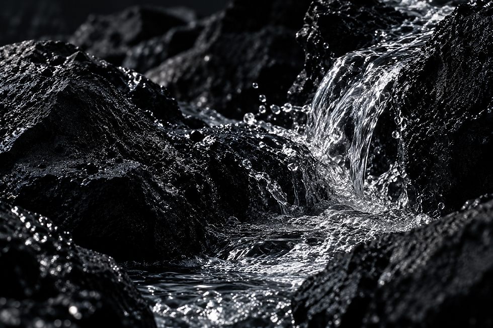 Glittering Water Over Volcanic Rock.png