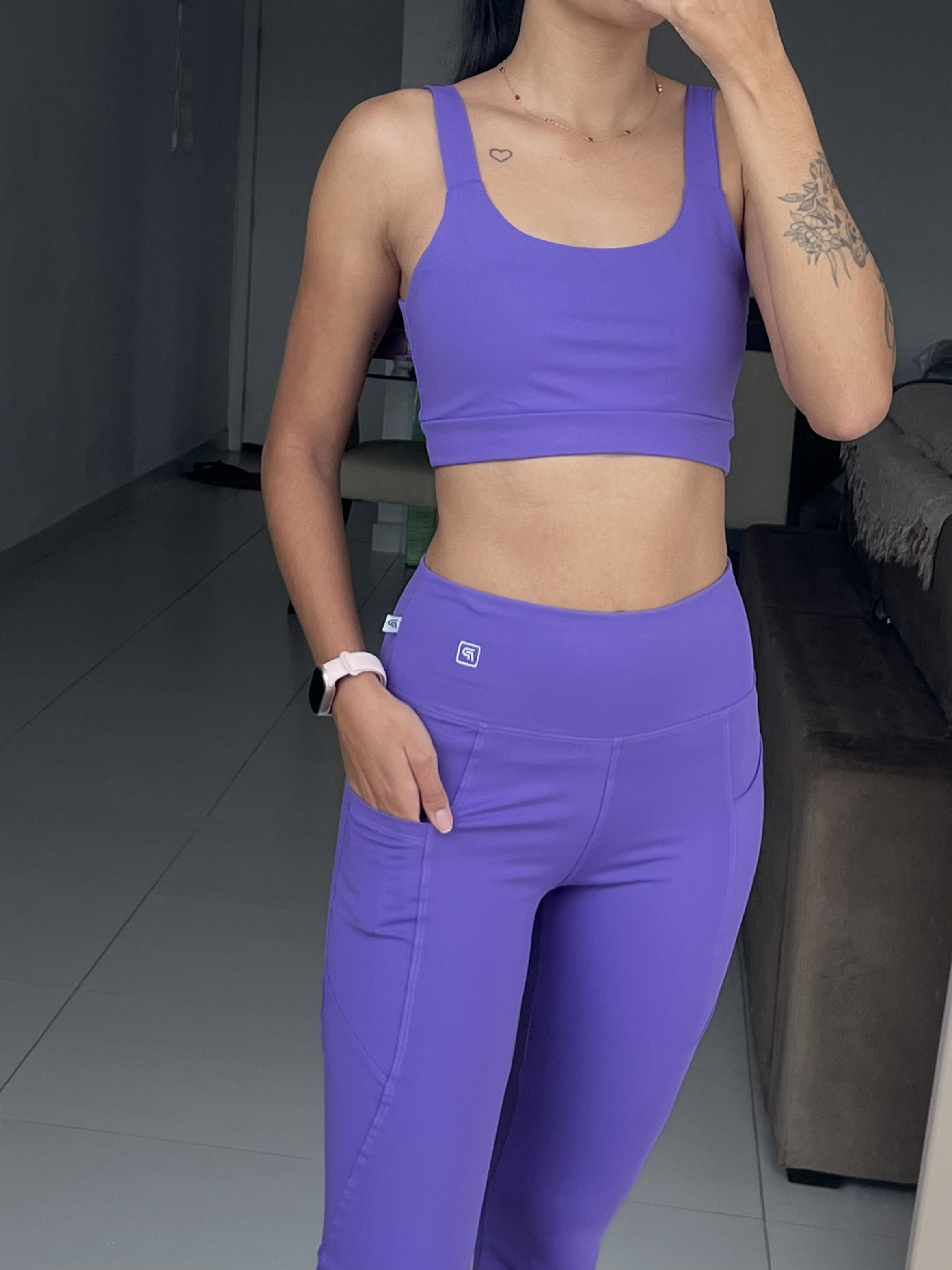 Conjunto de calça corsário com bolso