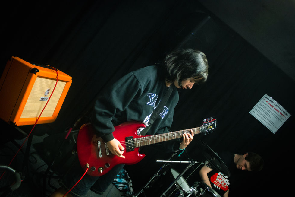 Guitar player playing rock