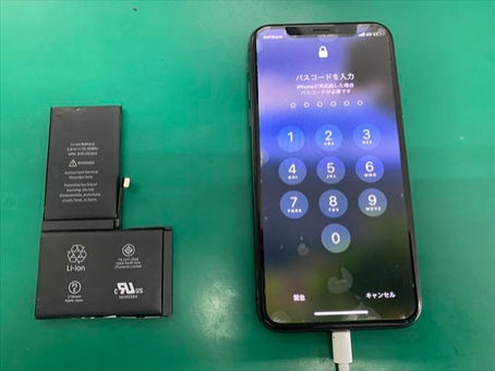 iPhoneX バッテリーこうか