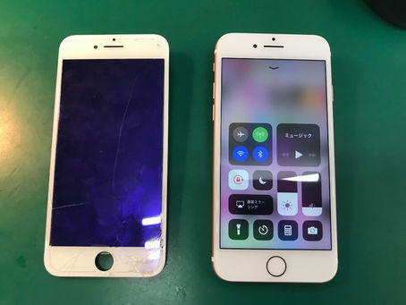 iPhone7 フロントパネル割れ 液晶不良
