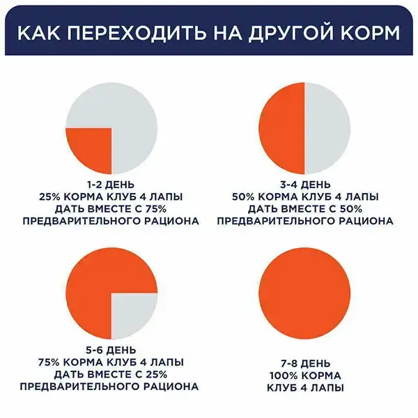Миниатюра: переход на сухой корм клуб 4 лапы