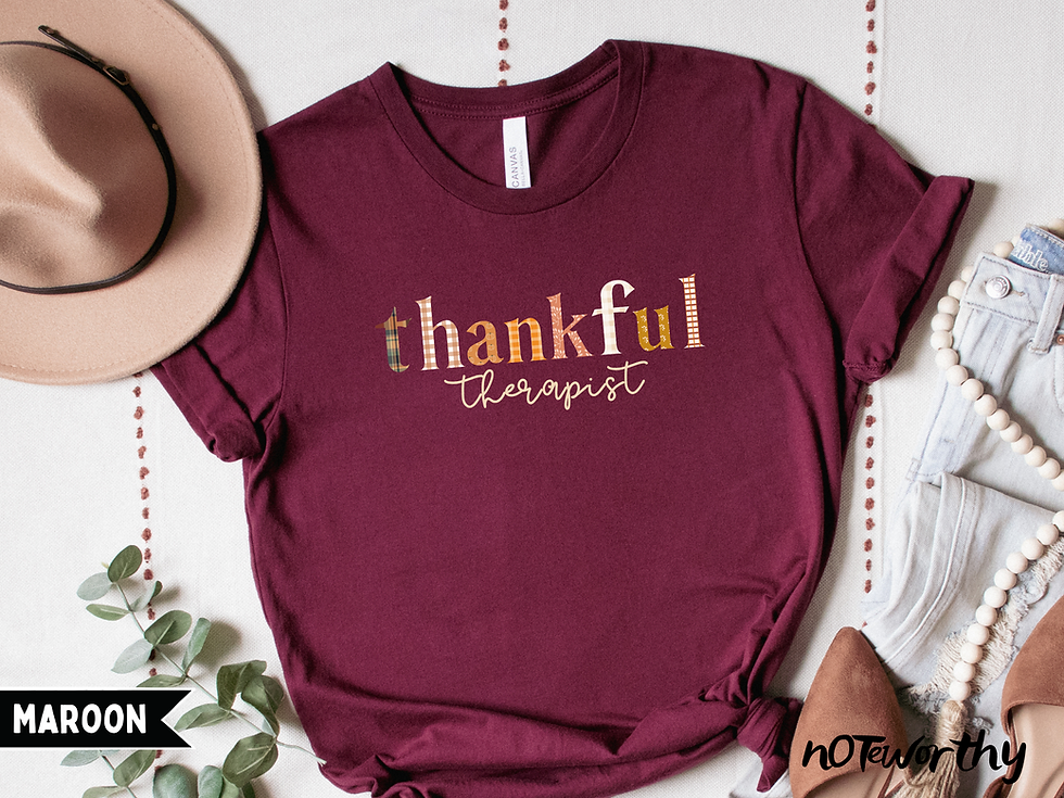 Thumbnail: Thankful Therapist Shirt, Thanksgiving Fall Autumn T-Shirt
