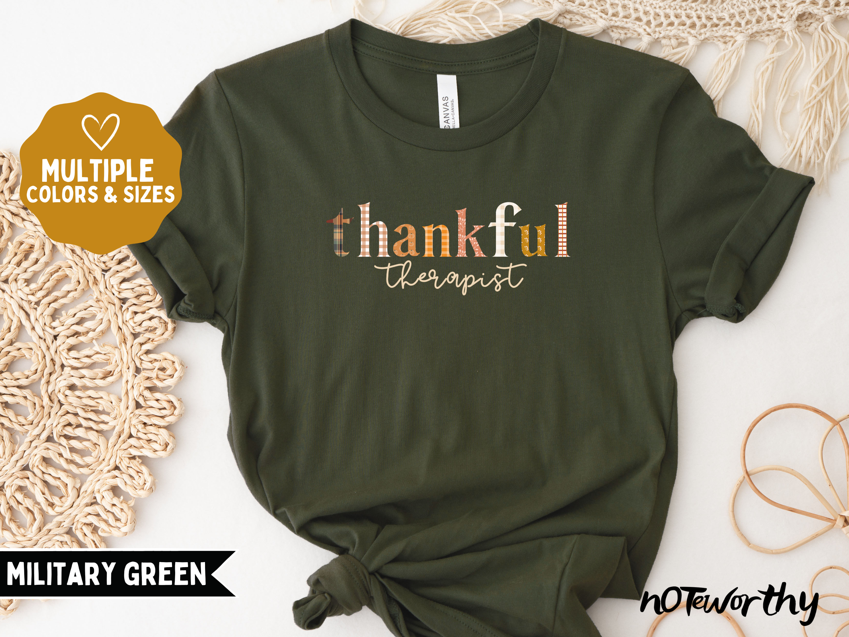 Thankful Therapist Shirt, Thanksgiving Fall Autumn T-Shirt