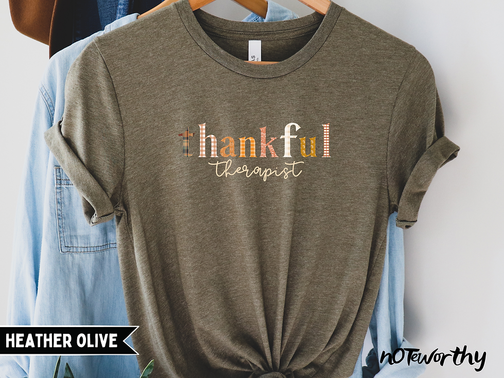 Thumbnail: Thankful Therapist Shirt, Thanksgiving Fall Autumn T-Shirt