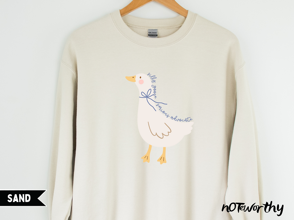 Thumbnail: Silly Goose, Serious Advocate Disability Inclusion Advocacy Crewneck Sweatshirt