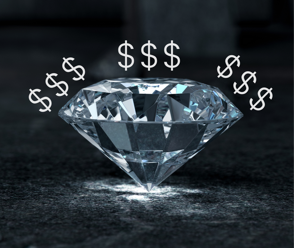 How much cheaper are laboratorygrown diamonds compared to natural