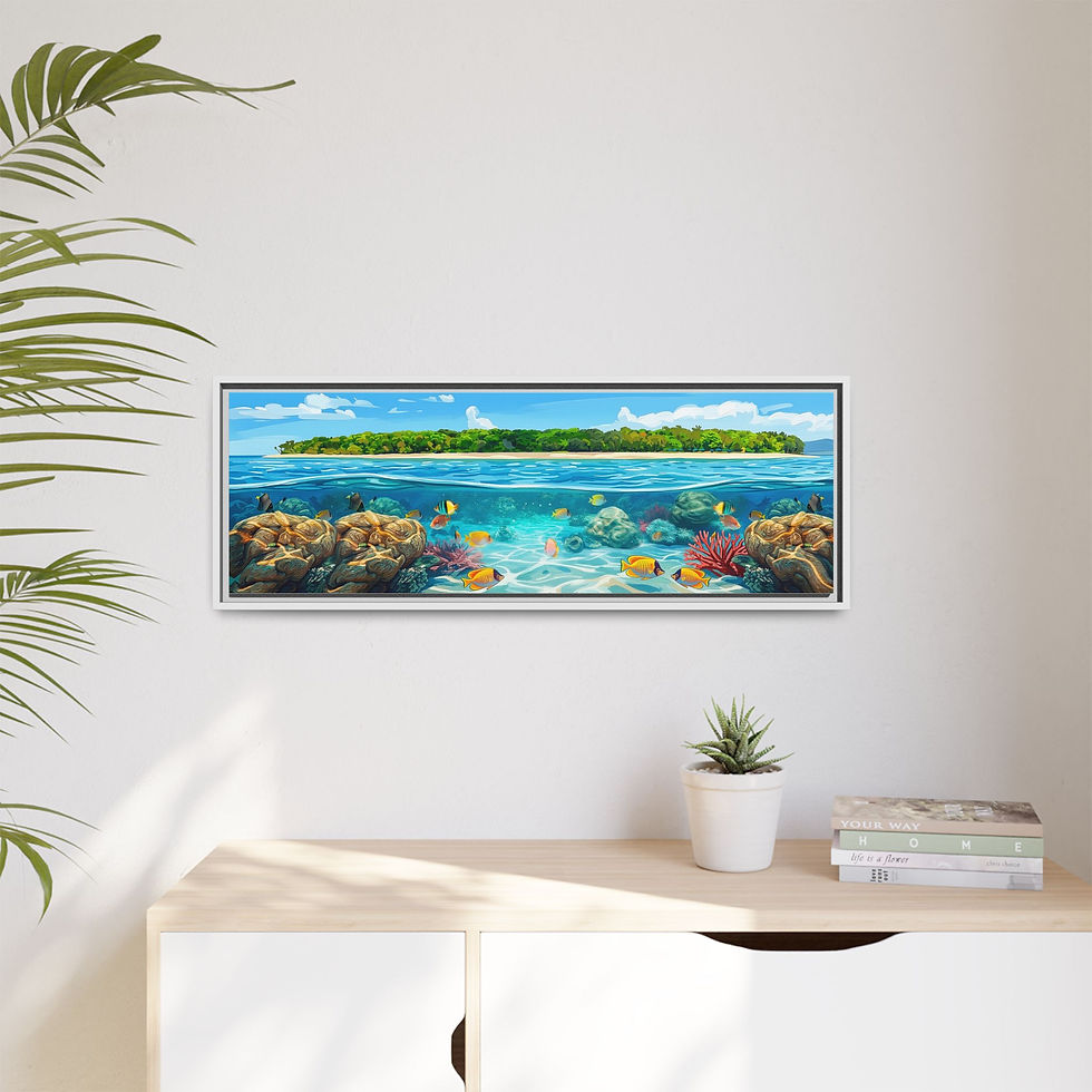 Thumbnail: Tropical Reef Seascape Digital Art on Canvas