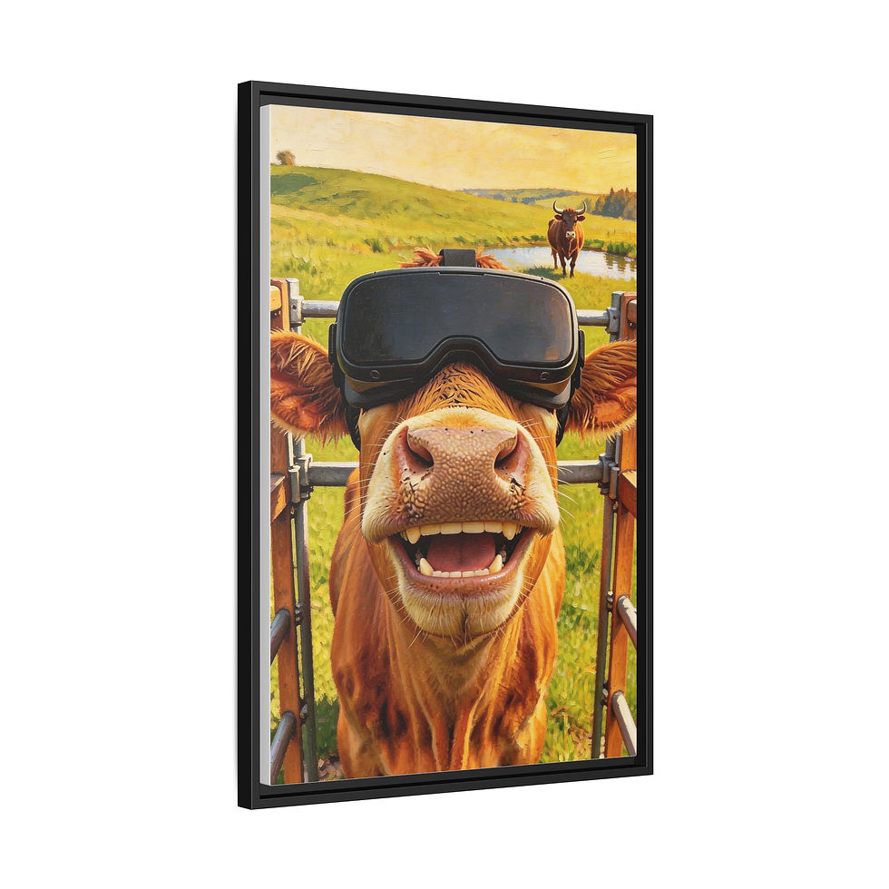 Thumbnail: Cow VR Fantasy Digital Art on Canvas