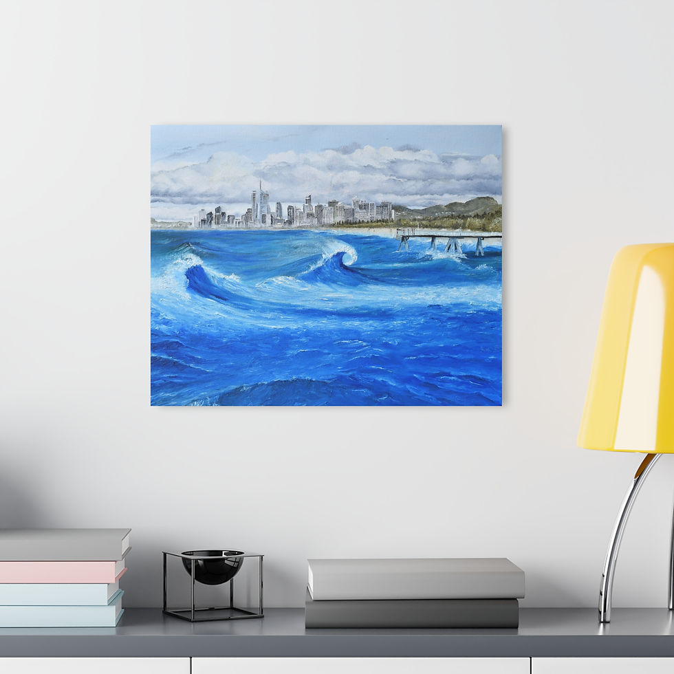 Thumbnail: Gold Coast Waves Canvas Print 