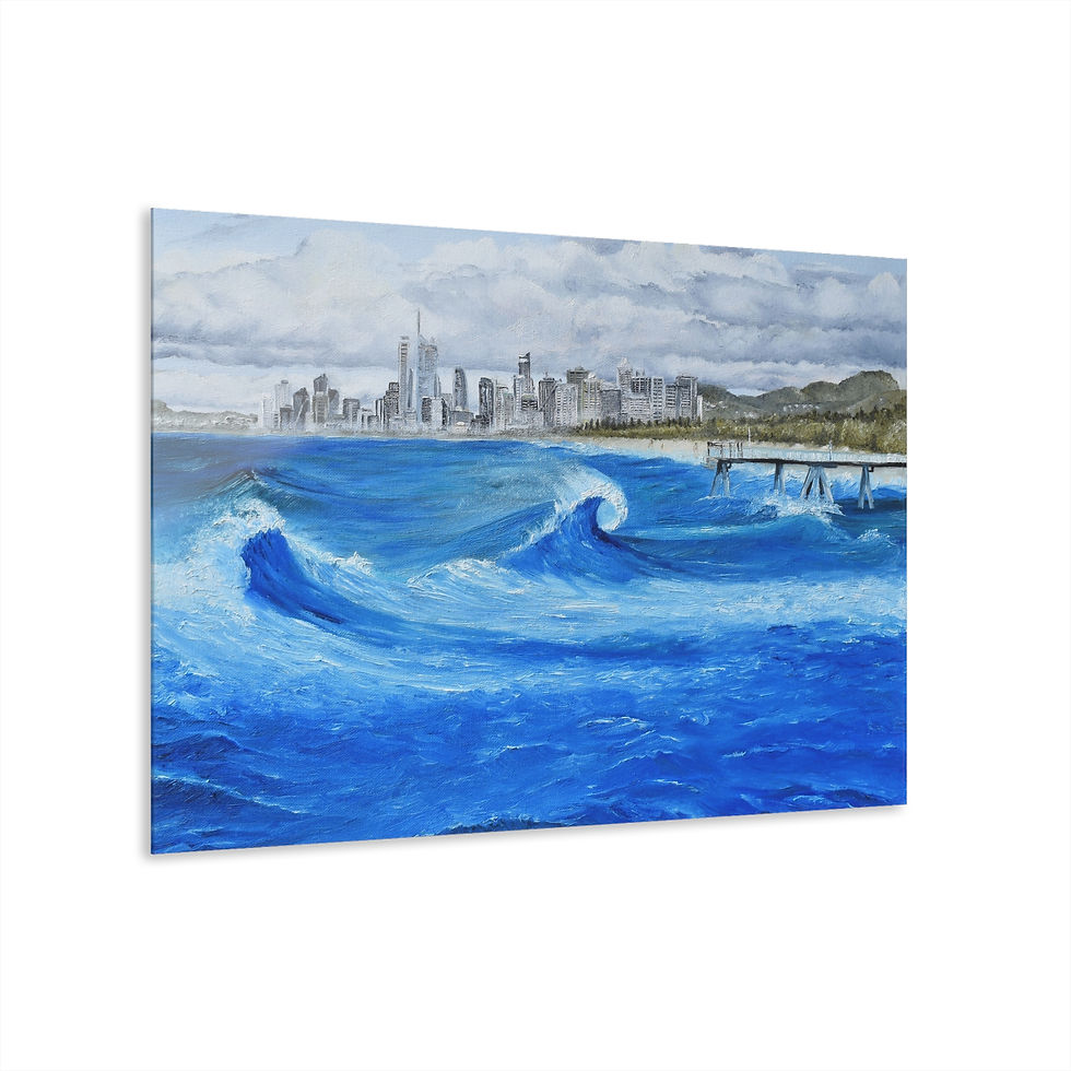 Thumbnail: Gold Coast Waves Canvas Print 