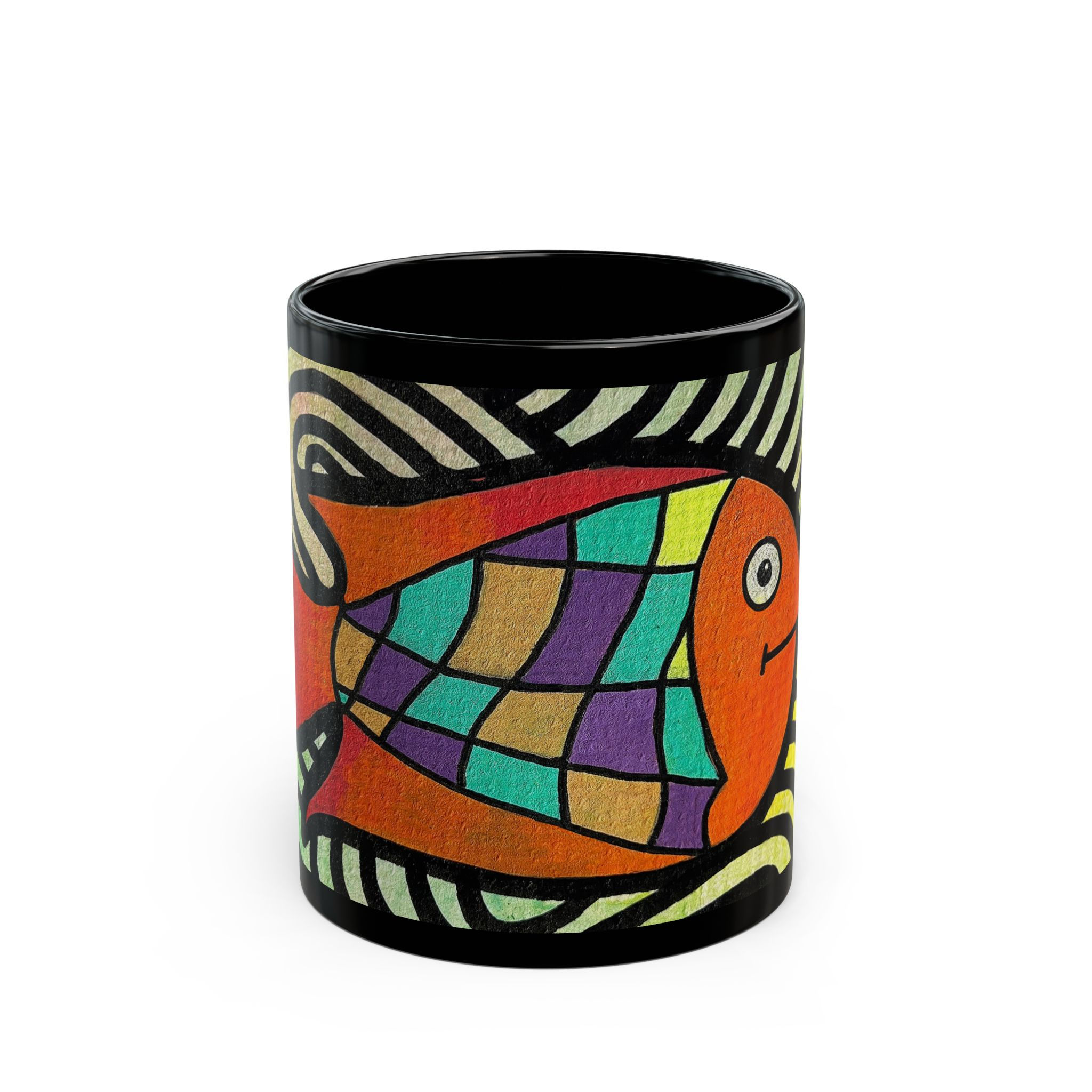 Colorful Fish Ceramic Coffee Mug