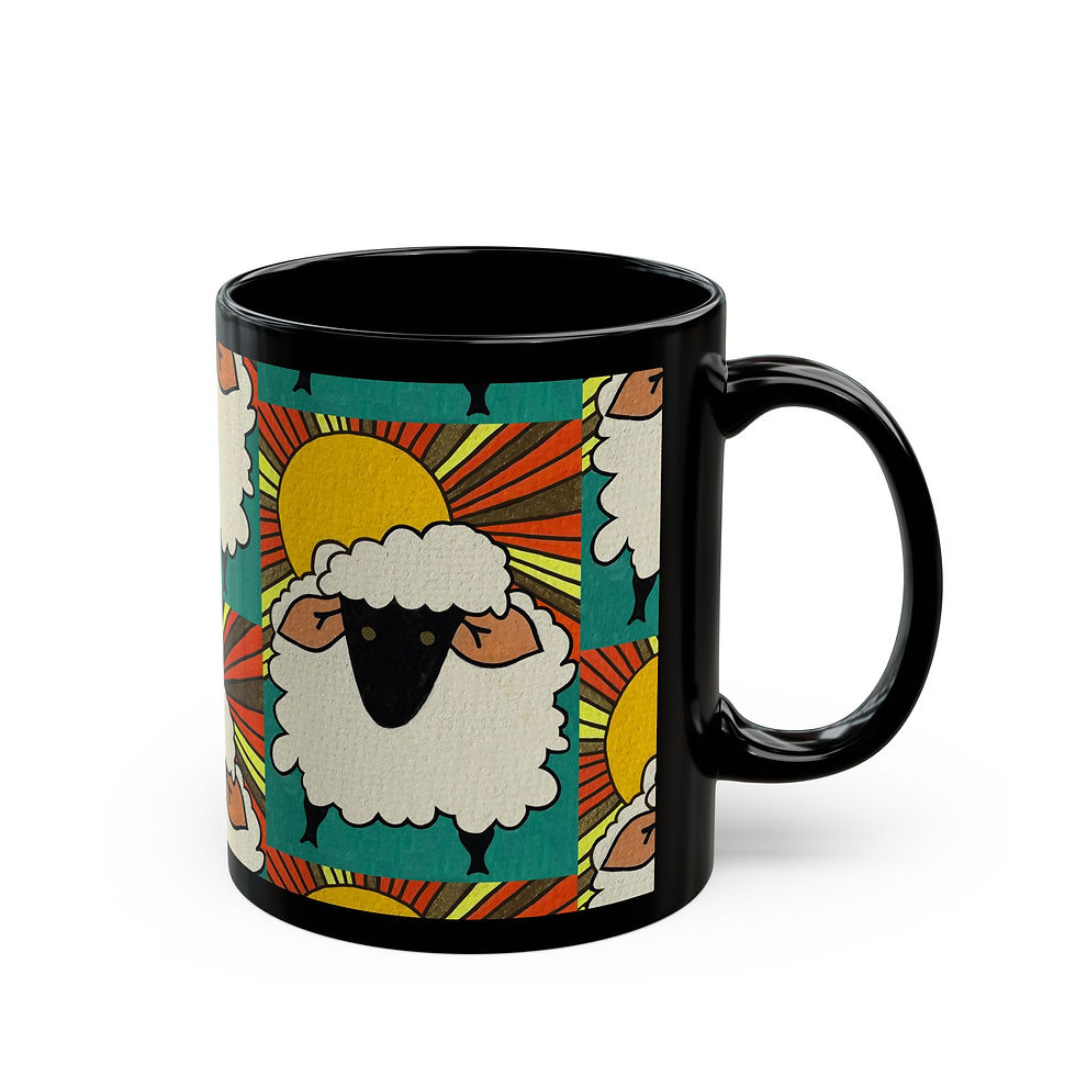 Thumbnail: Colorful Sheep Ceramic Coffee Mug 