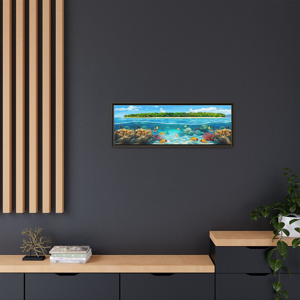 Thumbnail: Tropical Reef Seascape Digital Art on Canvas