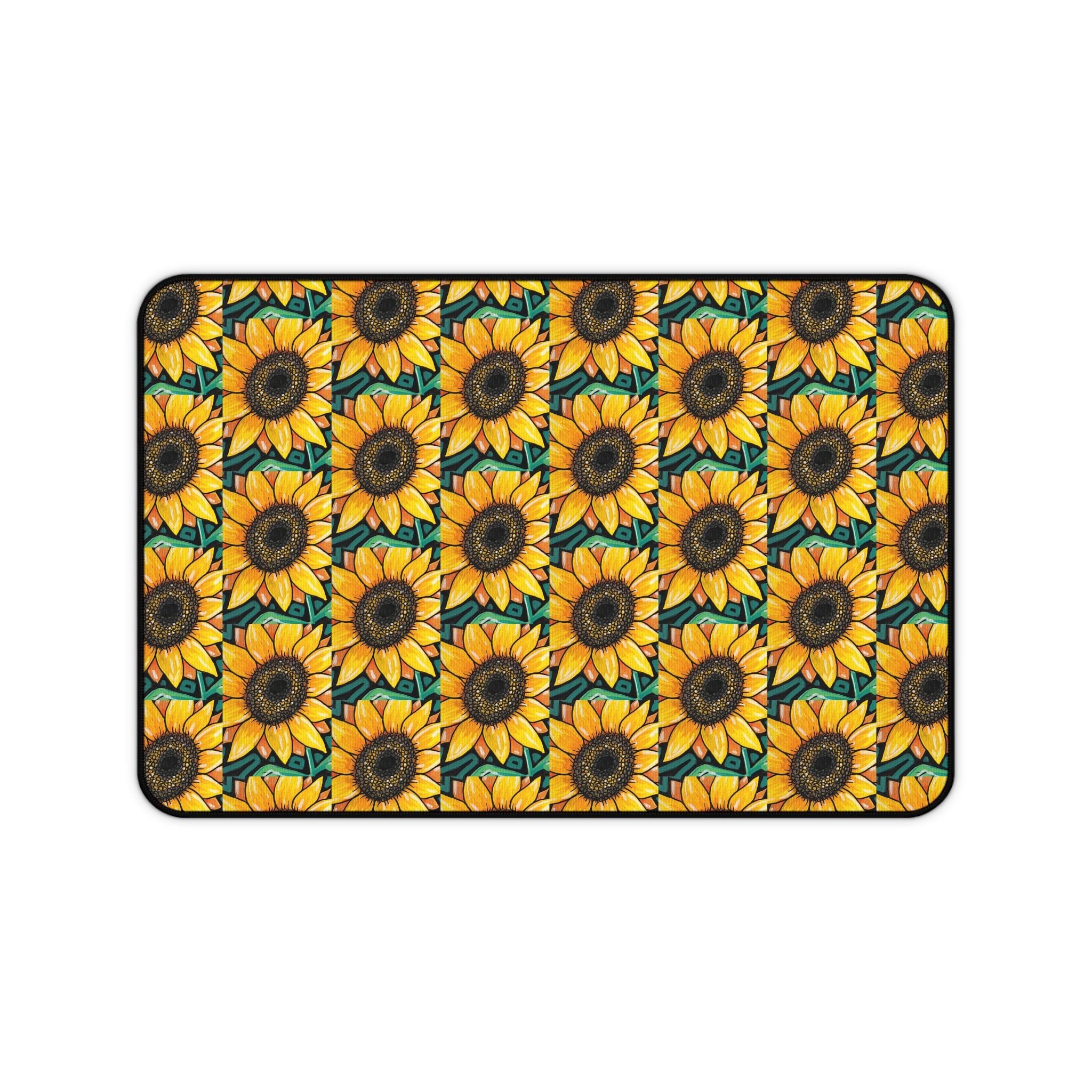 Colorful Flower Pattern Desk Mat