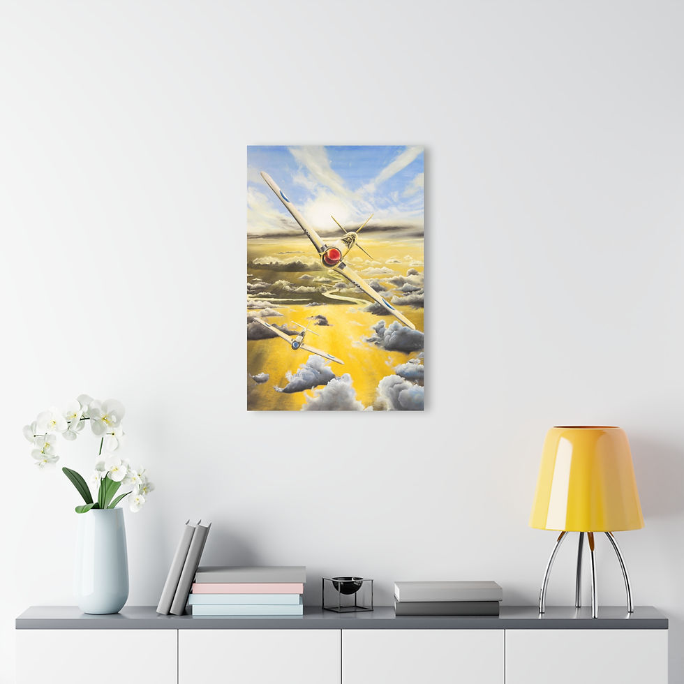 Thumbnail: P51 Fighter Planes Canvas Print