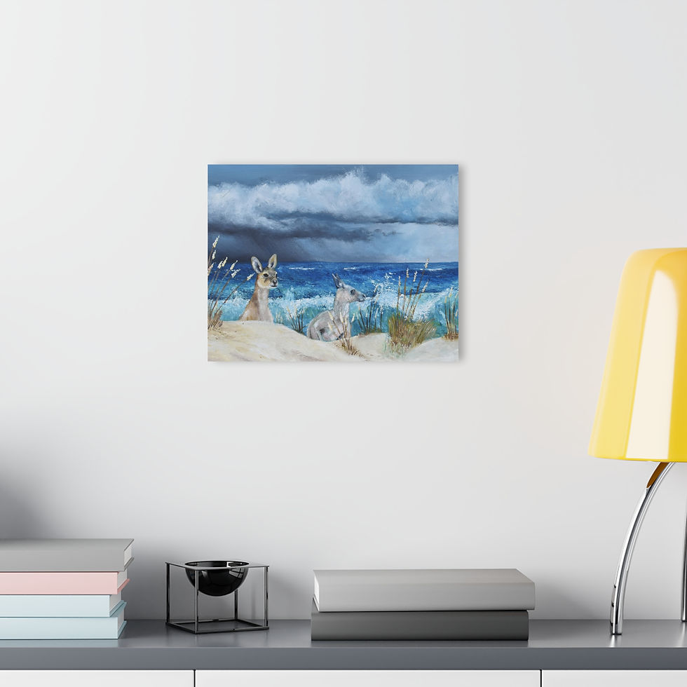 Thumbnail: Roos by the Sea Canvas Print