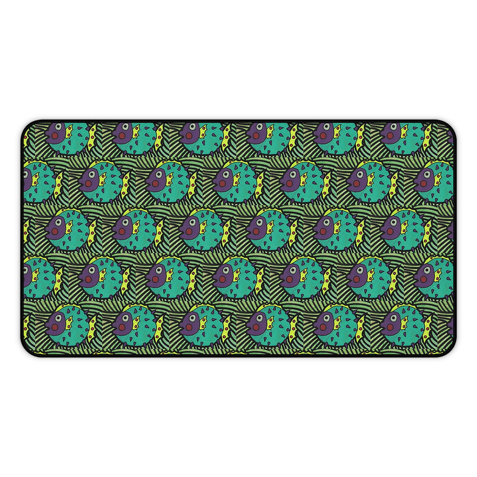 Thumbnail: Colorful Fish Pattern Desk Mat | Mouse Pad