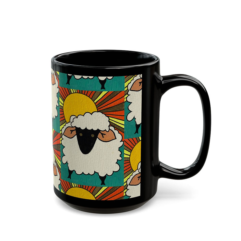 Thumbnail: Colorful Sheep Ceramic Coffee Mug 