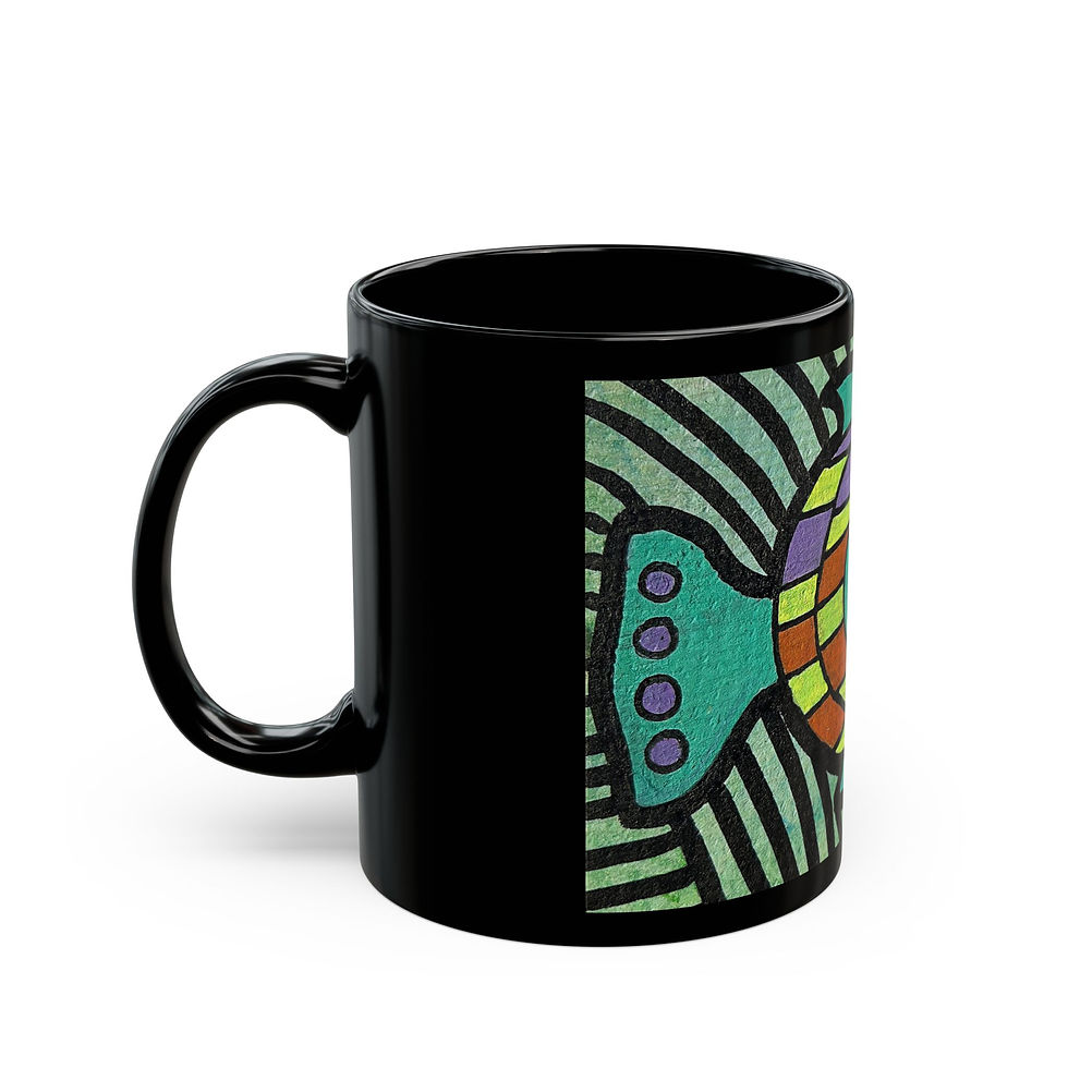 Thumbnail: Colorful Striped Fish Coffee Mug 