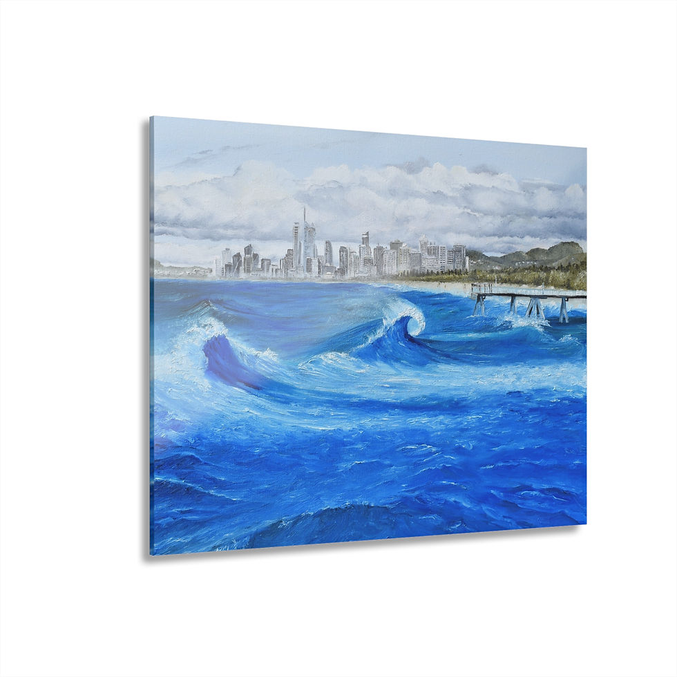 Thumbnail: Gold Coast Waves Canvas Print 