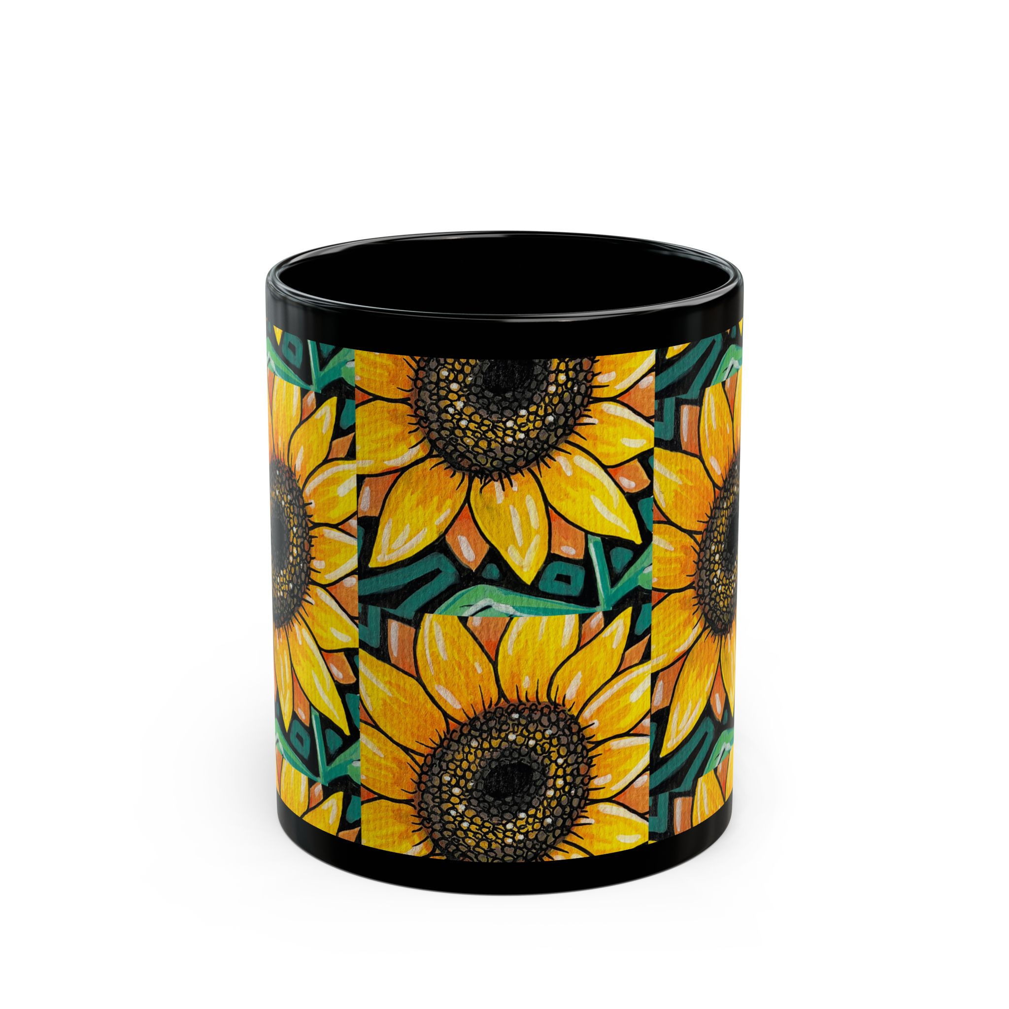 Colorful Floral Ceramic Coffee Mug