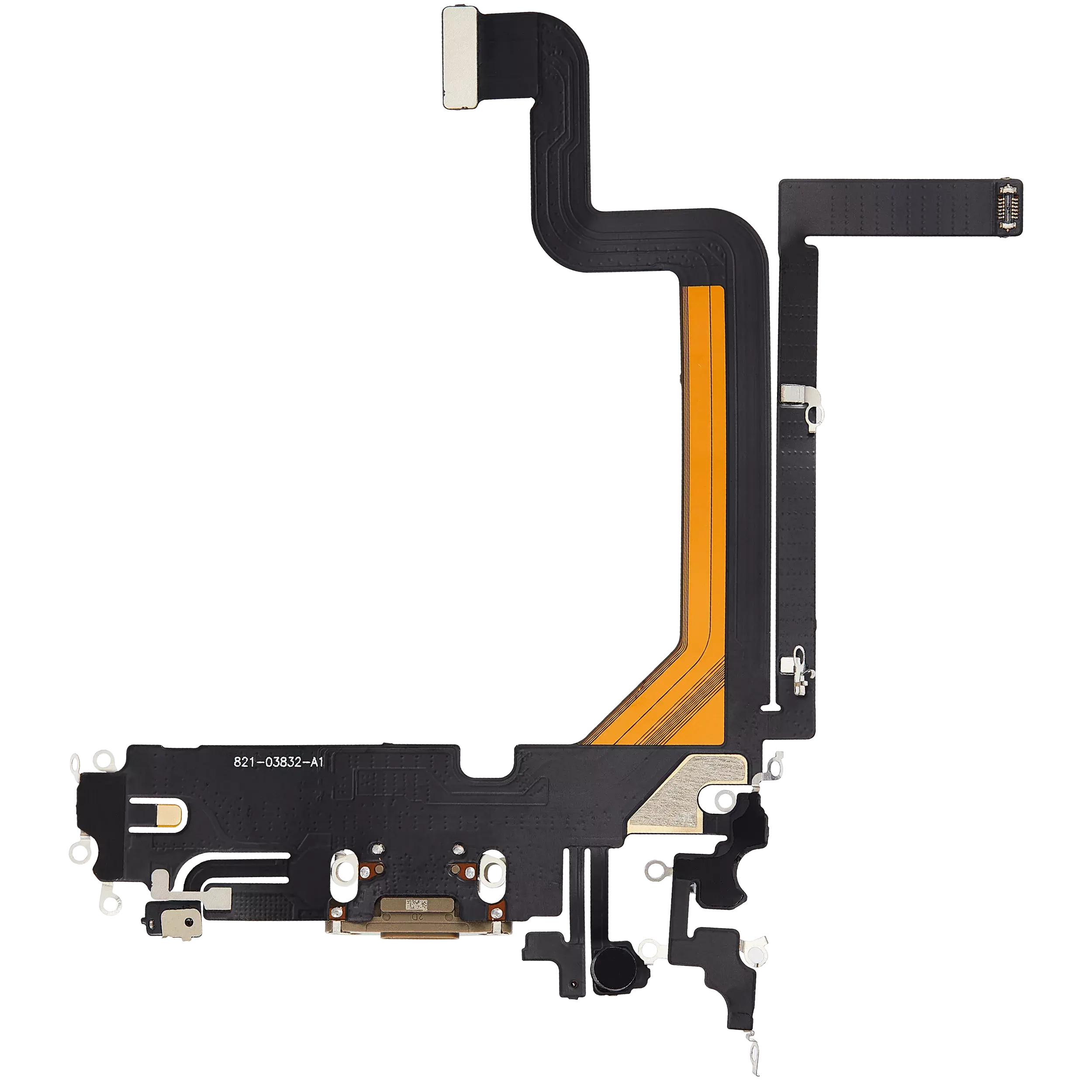 Charging Port Flex Cable For iPhone 14 Pro Max (Aftermarket Plus) (Gold)
