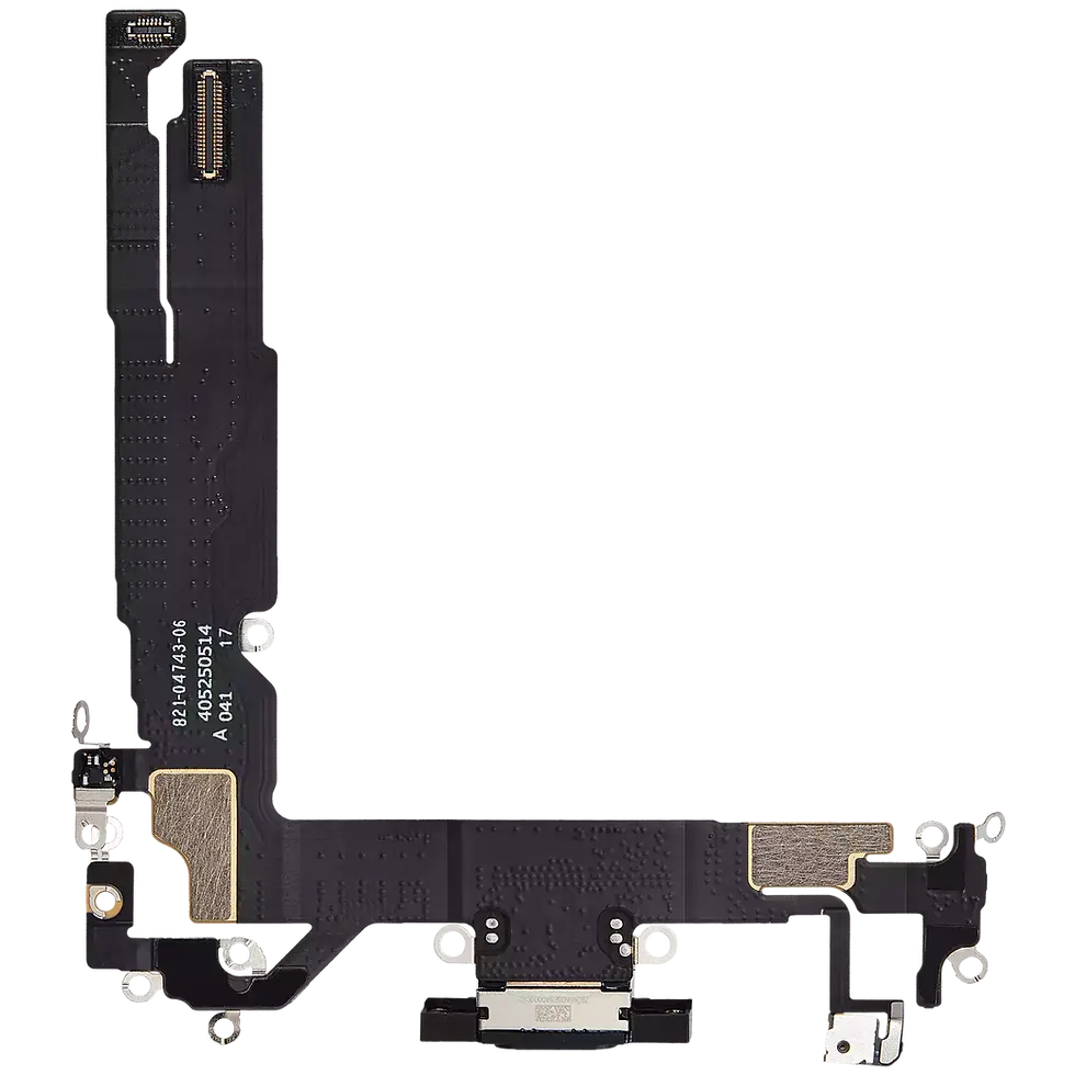 Thumbnail: Charging Port Flex Cable For iPhone 16 (Premium) (Black)