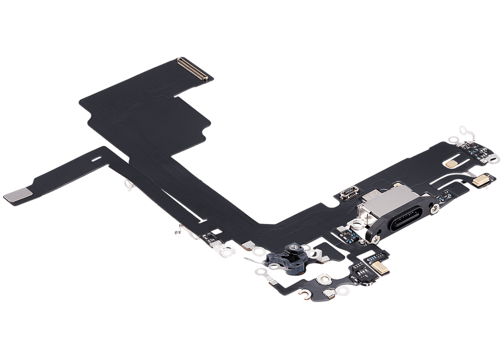 Thumbnail: Charging Port Flex Cable For iPhone 15 Pro (Aftermarket Plus) (Black Titanium)