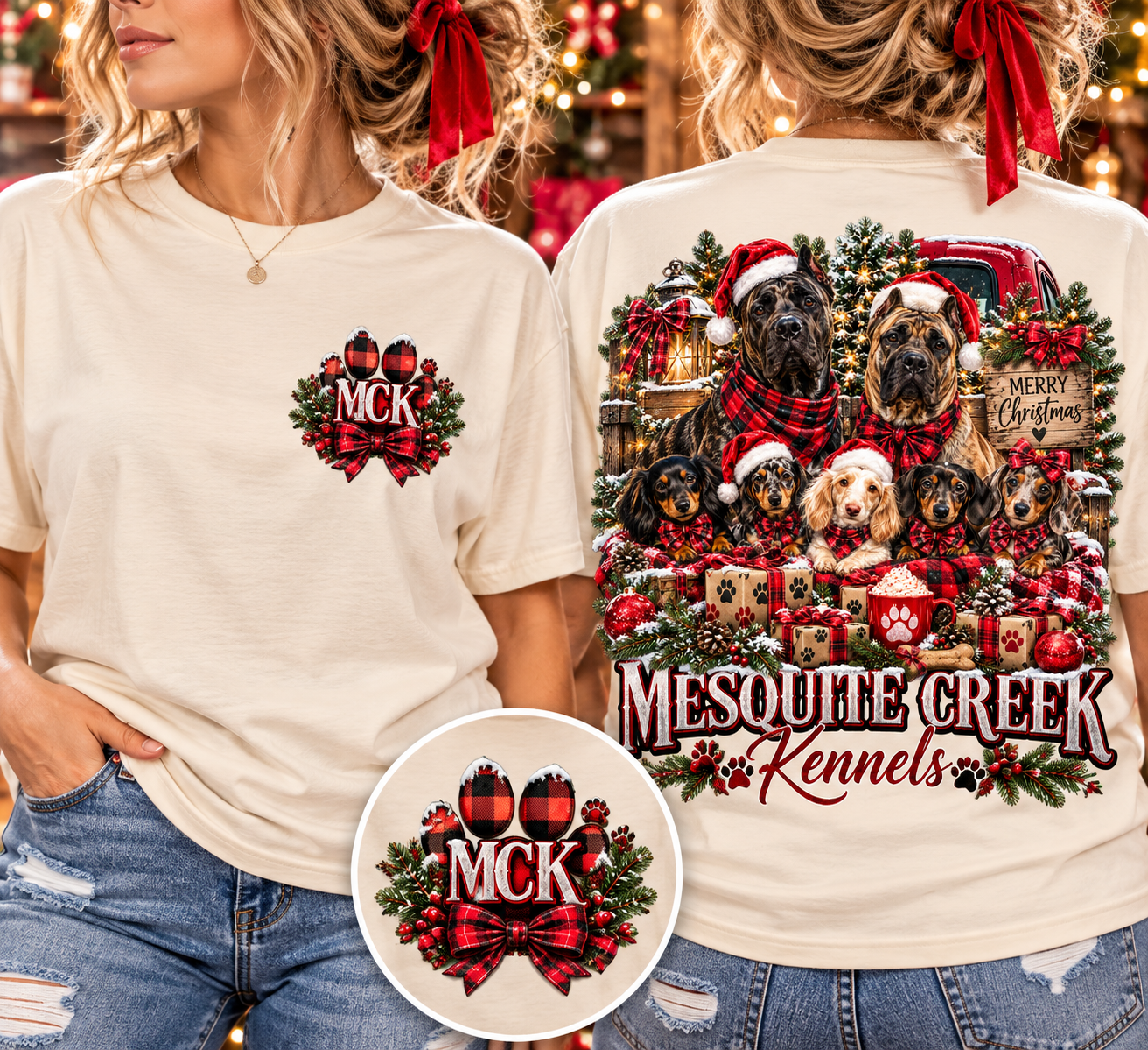Big & Little Paws Christmas Tee