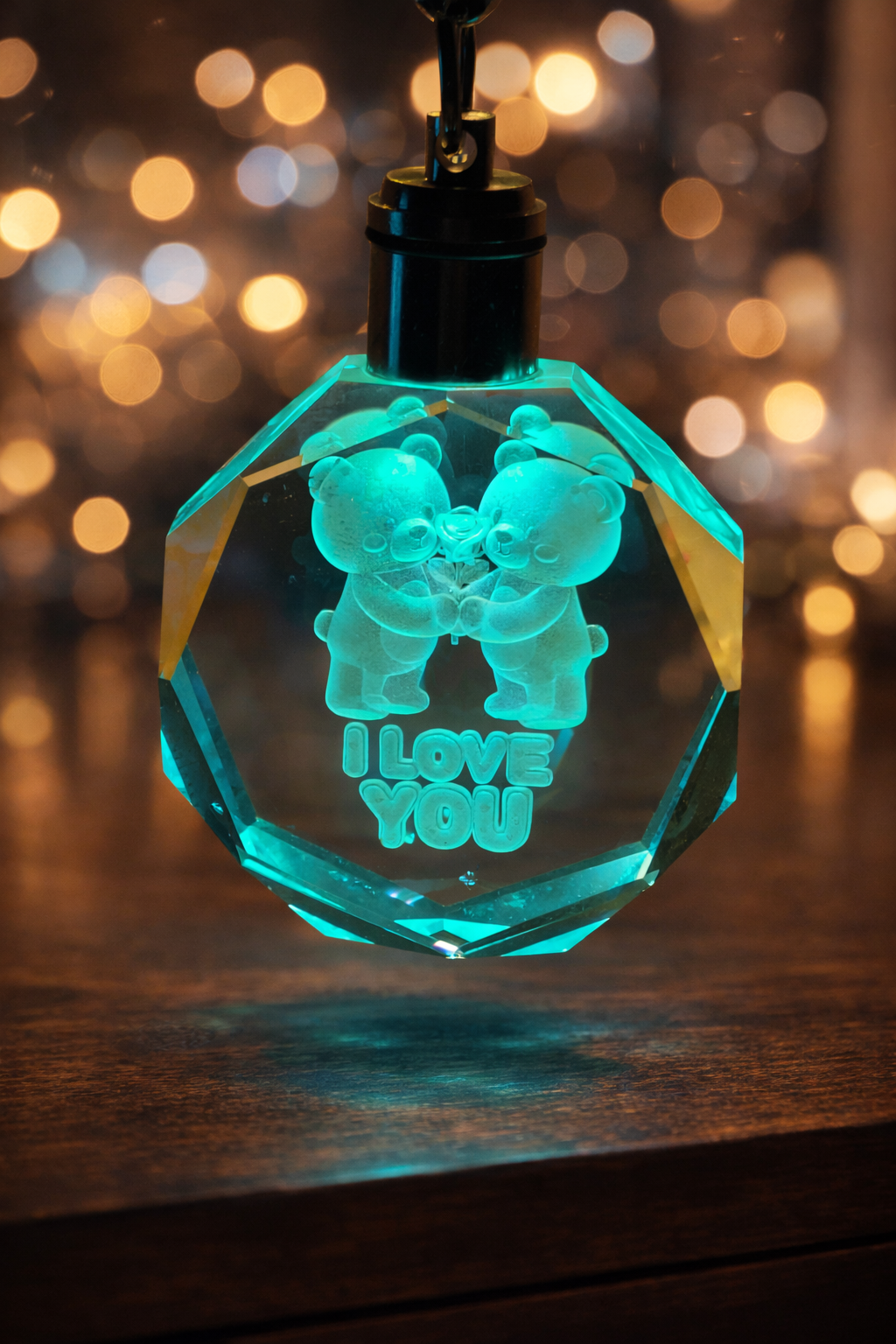 3D Inner Engraved Keyrings with Light