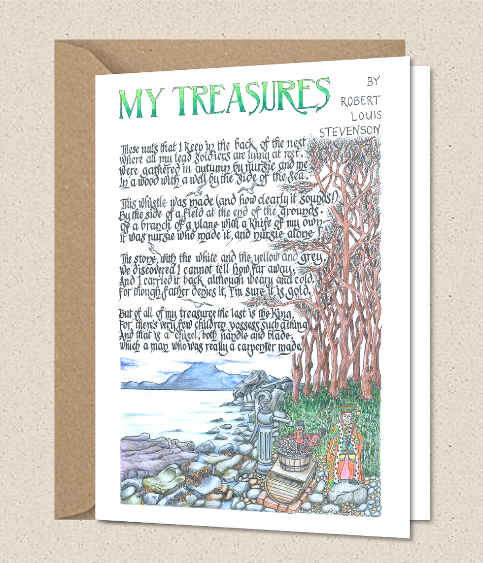 Thumbnail: Set of 8 A5 Cards - Robert Louis Stevenson Collection 2