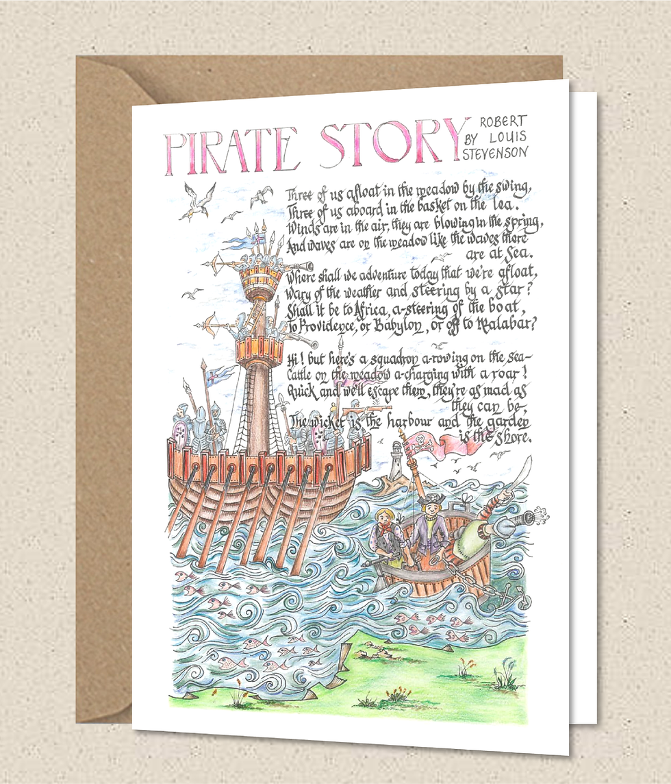Thumbnail: Set of 8 A5 Cards - Robert Louis Stevenson Collection 1