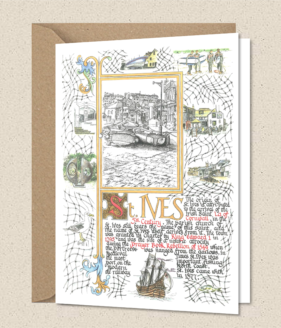Thumbnail: Set of 6 A5 Cards - Places in Cornwall