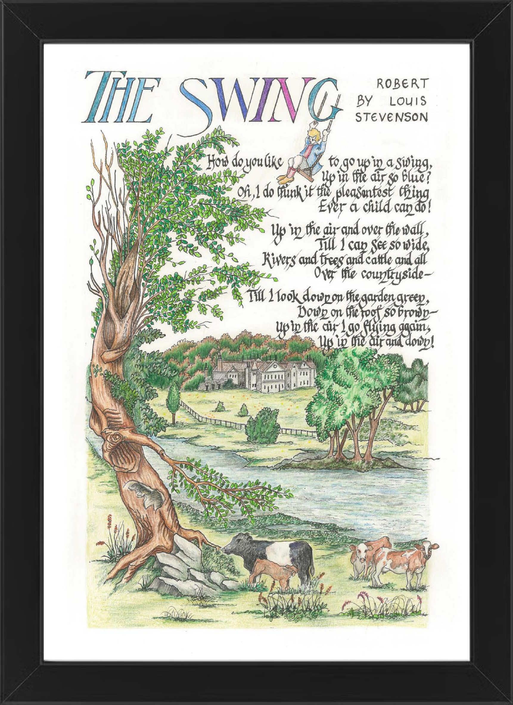 The Swing  - A4 Framed Print