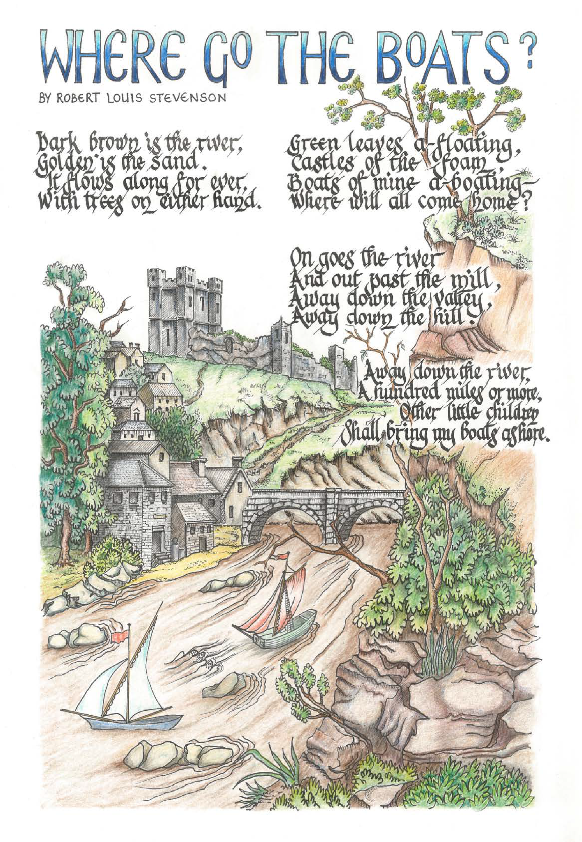 Where go the Boats - A4 Print