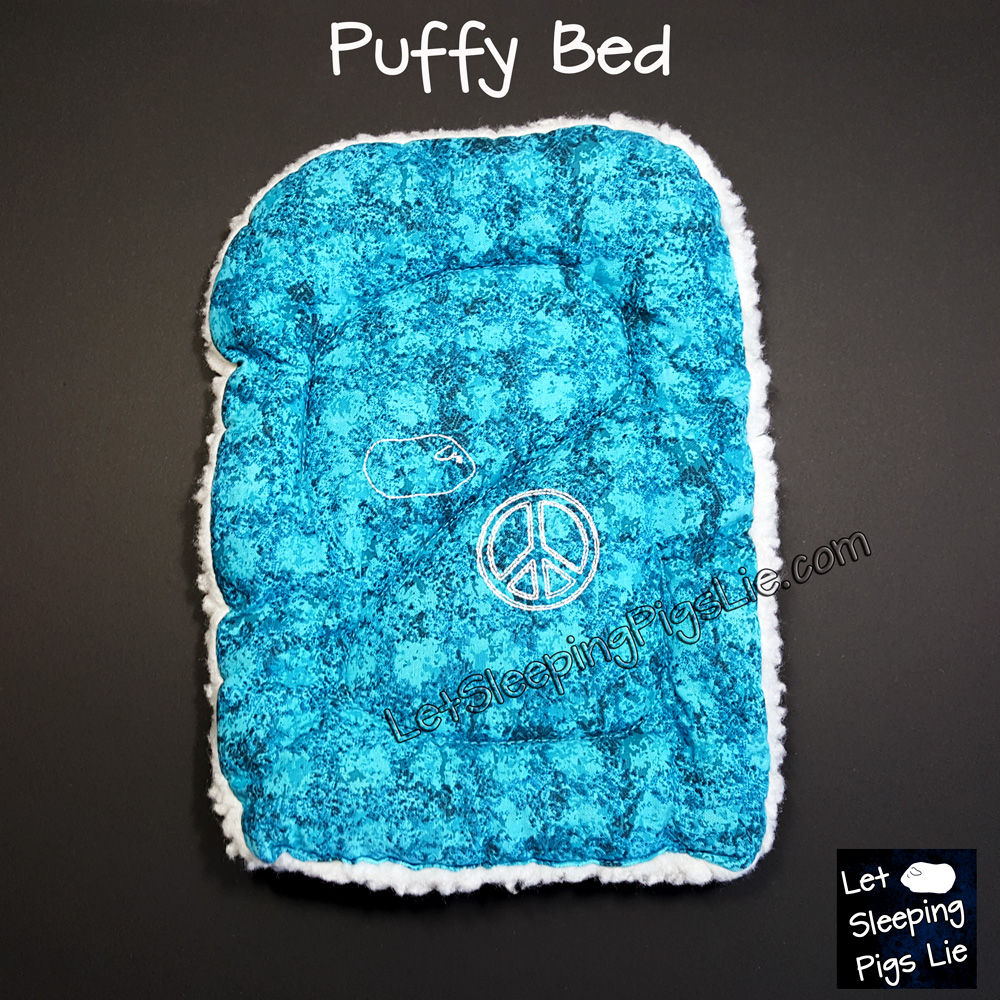 Turquoise Peace Puffy Bed
