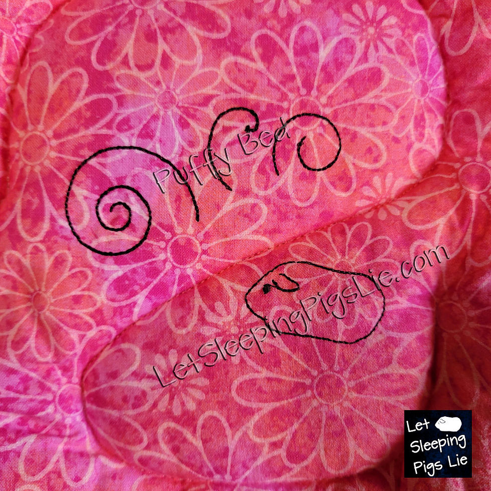 Thumbnail: Sunny Pink Swirls Puffy Bed
