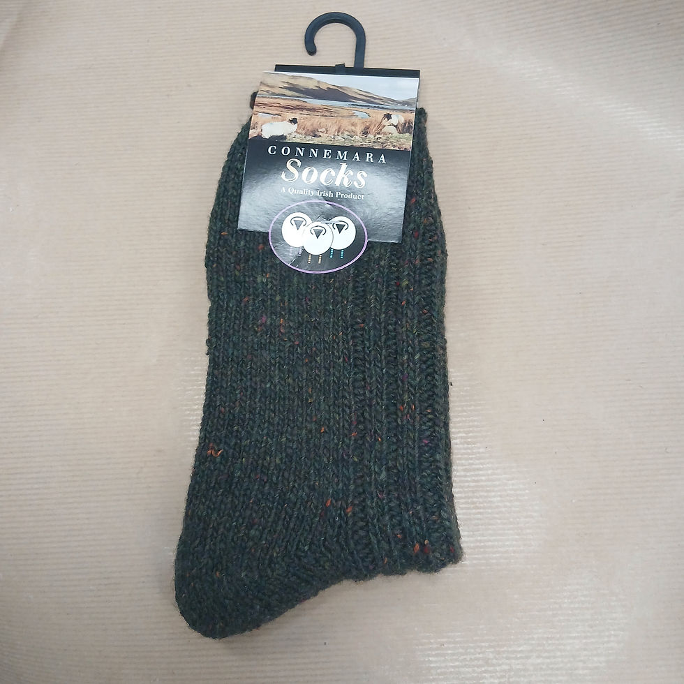 Thumbnail: Connemara Socks - Forest Green - L