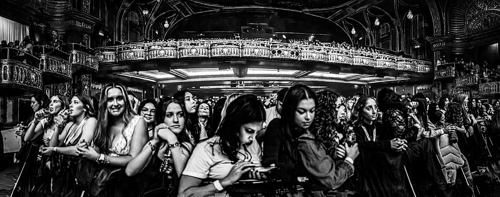 Fans waiting in anticipation for the Runarounds and The Back Alley at The Riviera Theatre in Chicago, IL. Photo by Ernesto Raul Aguilar (@blacksheepimagery)