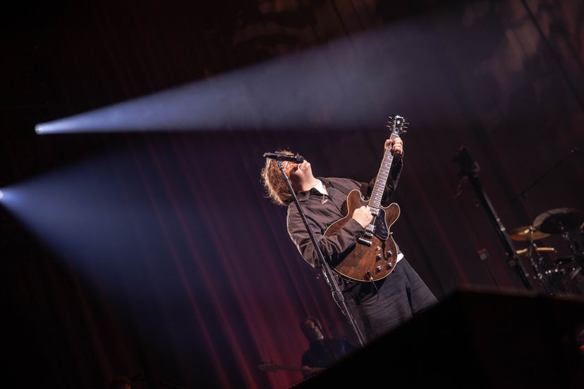 Lewis Capaldi performing at Liacouras Center in Philadelphia, PA on April 15, 2026. Photo by Rebecca  McDevitt