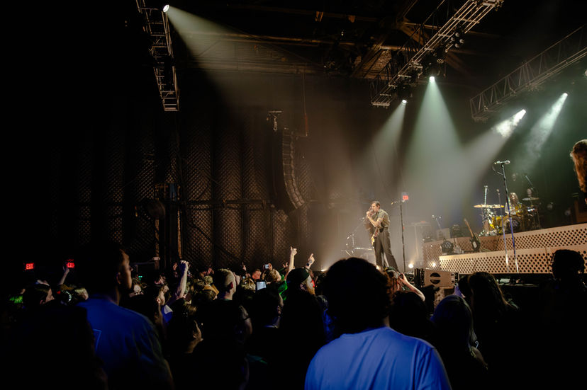 The Maine performing on the I Love You But I Choose The Maine Tour on April 17th at Franklin Music Hall in Philadelphia, PA. Photo by Rebecca McDevitt