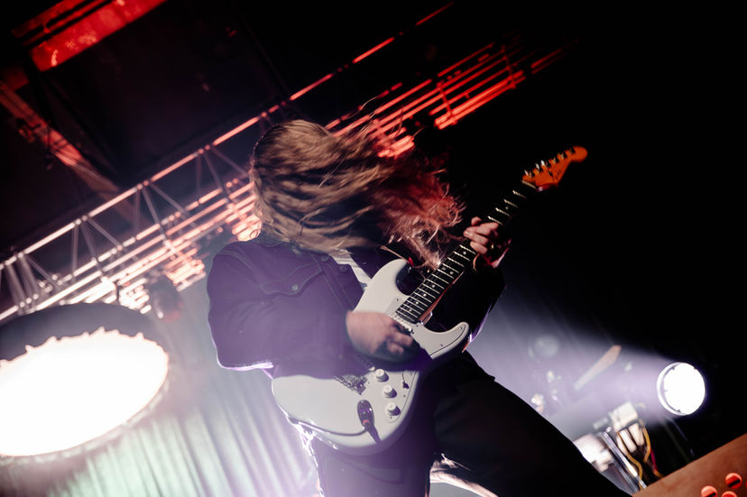The Maine performing on the I Love You But I Choose The Maine Tour on April 17th at Franklin Music Hall in Philadelphia, PA. Photo by Rebecca McDevitt