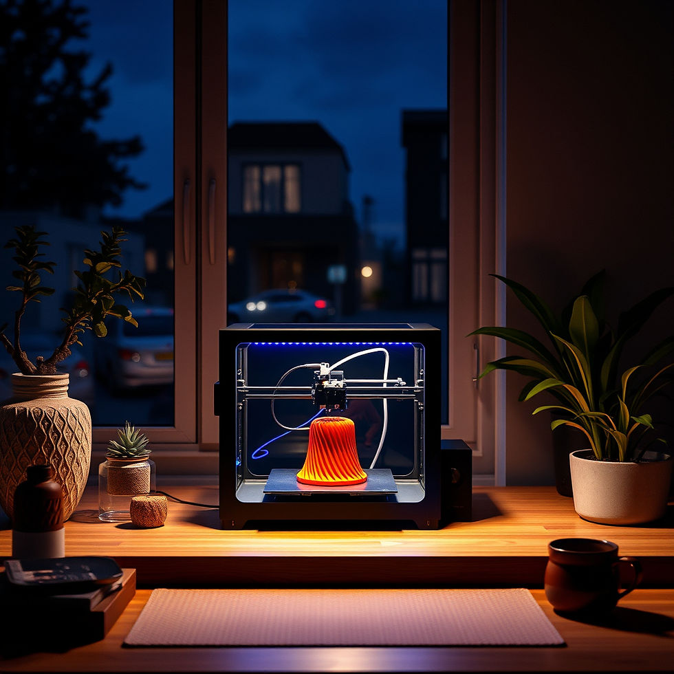 3D printer in a modern home at night.jpg