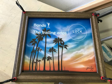 額付き キャンバス画 エアーブラシアート