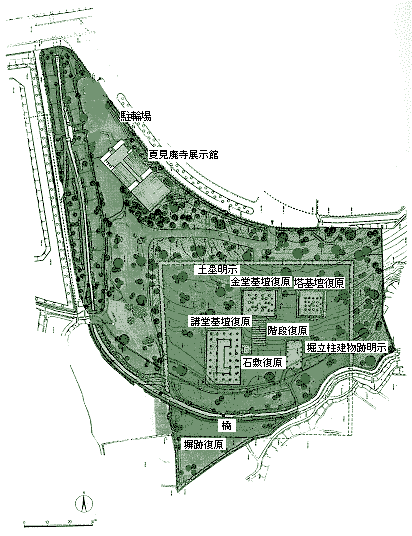 夏見廃寺跡 案内図.gif