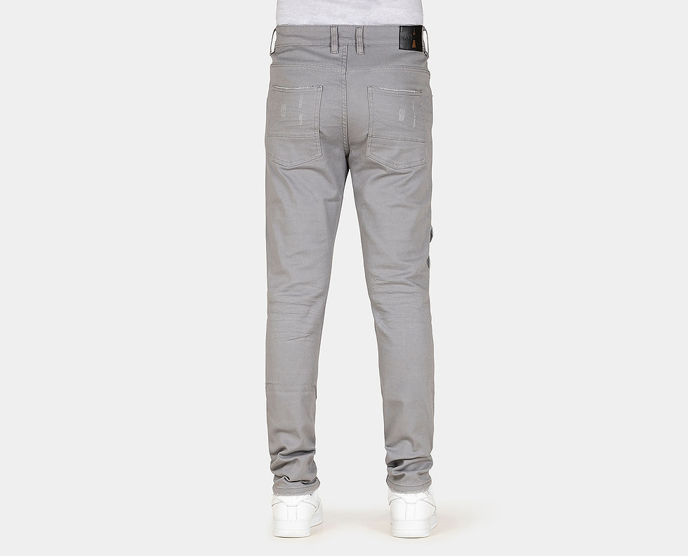 Thumbnail: Men's Distressed Rip & Repaired Multi Cargo Pocket Slim Fitted Pant
