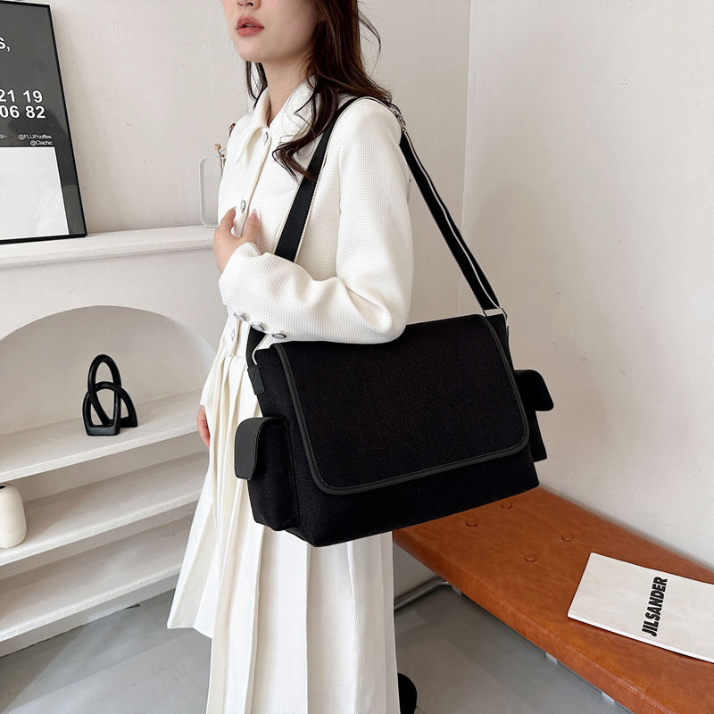 Thumbnail: New Women's Large Capacity Canvas Shoulder Bag Casual Tote Handbag Trendy Messen